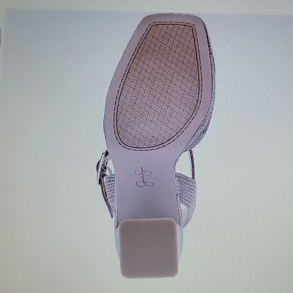 Jessica Simpson Brycen platform high chunky heel sandal platino size 10 NEW…
